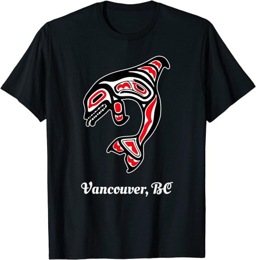 Native American Vancouver BC Red Orca Killer Whale T-Shirt