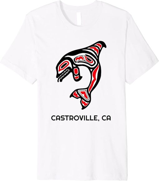 Castroville, CA Native American Orca Killer Whale Premium T-Shirt