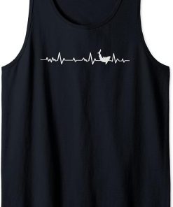 Funny Shark Heartbeat Orca Killer Whale Ocean Animal Lovers Tank Top