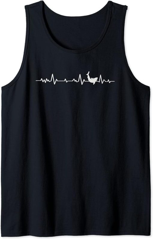 Funny Shark Heartbeat Orca Killer Whale Ocean Animal Lovers Tank Top