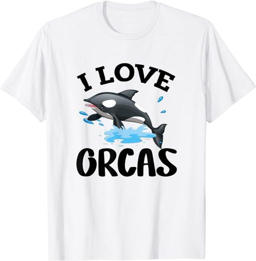 I Love Orcas Orca T-Shirt