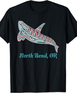 North Bend, Oregon Upward Orca Killer Whale Native American T-Shirt