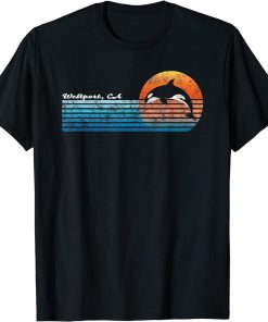 Vintage Westport, CA Retro 80s Orca Sunset T-Shirt